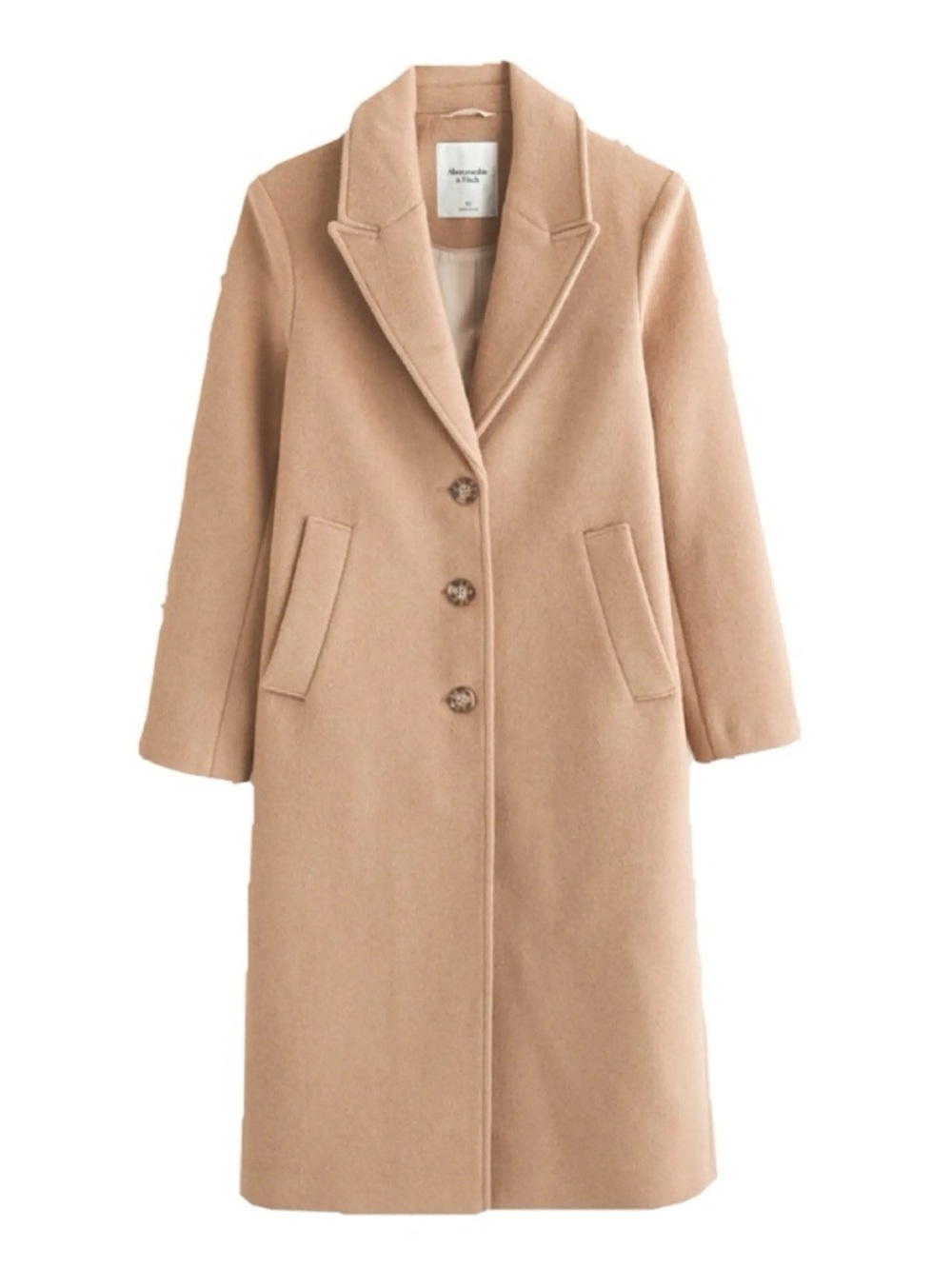 Abercrombie & Fitch Women’s Sz S Camel Wool Blend Dad Coat